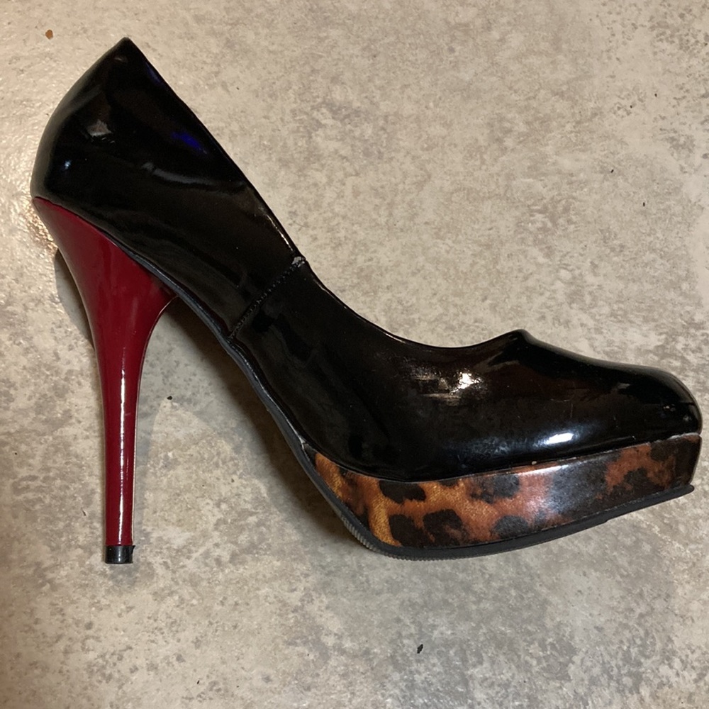 Steve Madden - Black And Red With Leopard Print H… - image 4